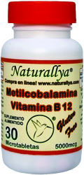 Vitamina B-12 Metilcobalamina 30 microtabletas 5000mcg