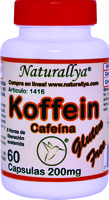 Cafeína Koffein 60 Capsulas 200mg